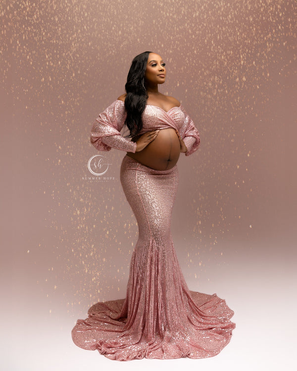 Maternity Photoshoot Gown Red